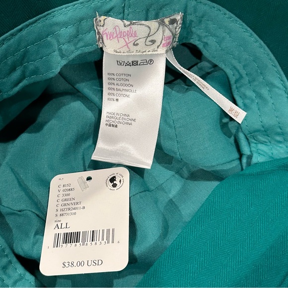 NWT Free People Shoreline Bucket Hat Kelly Green Removable Straps OS - Picture 9 of 12